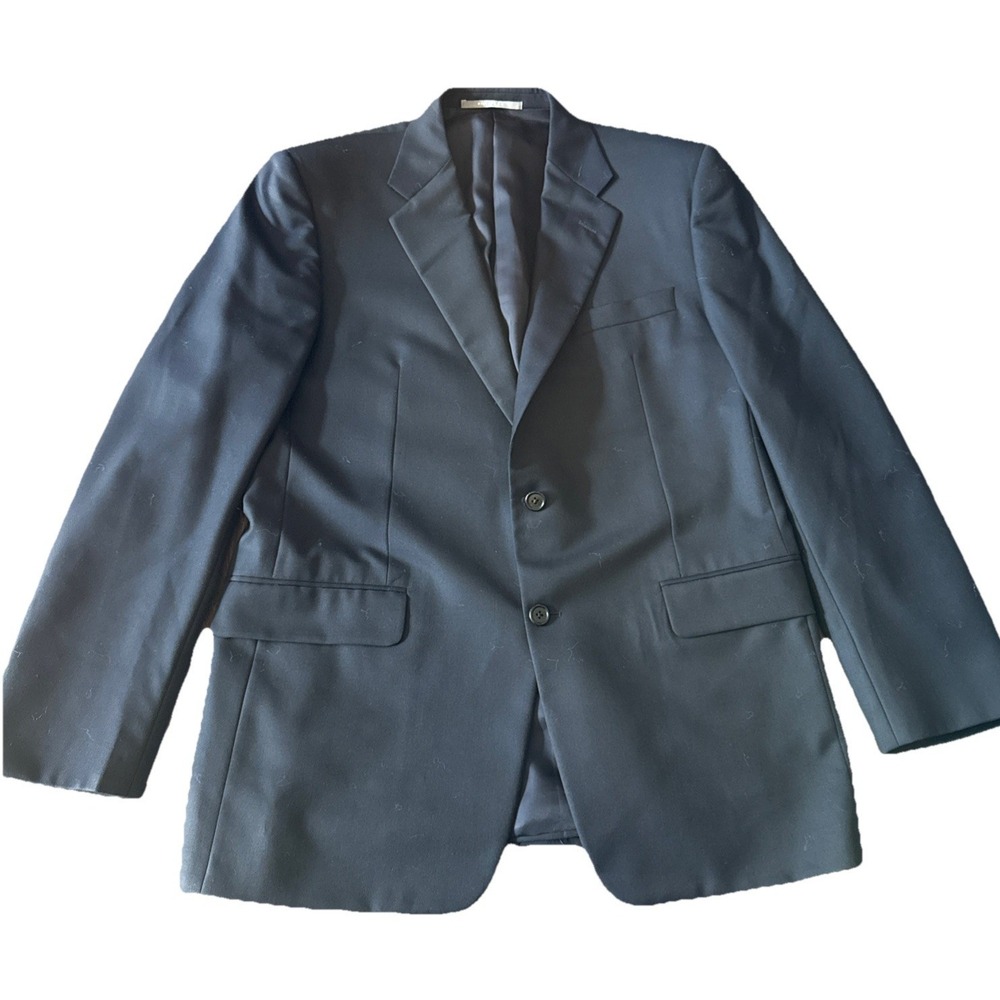 Hickey Freeman Loro Piana Sport Coat Men 42R Navy Wool Two-Button Blazer USA